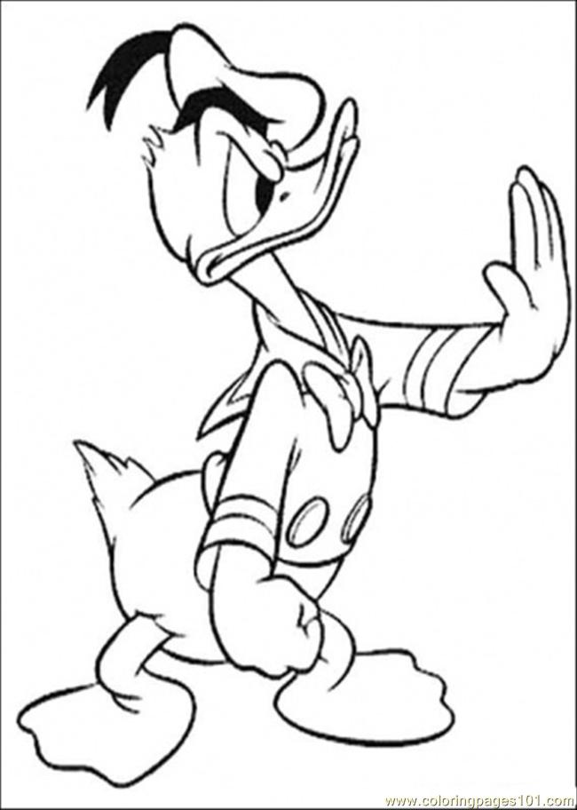 650x912 Donald Say Stop Coloring Page