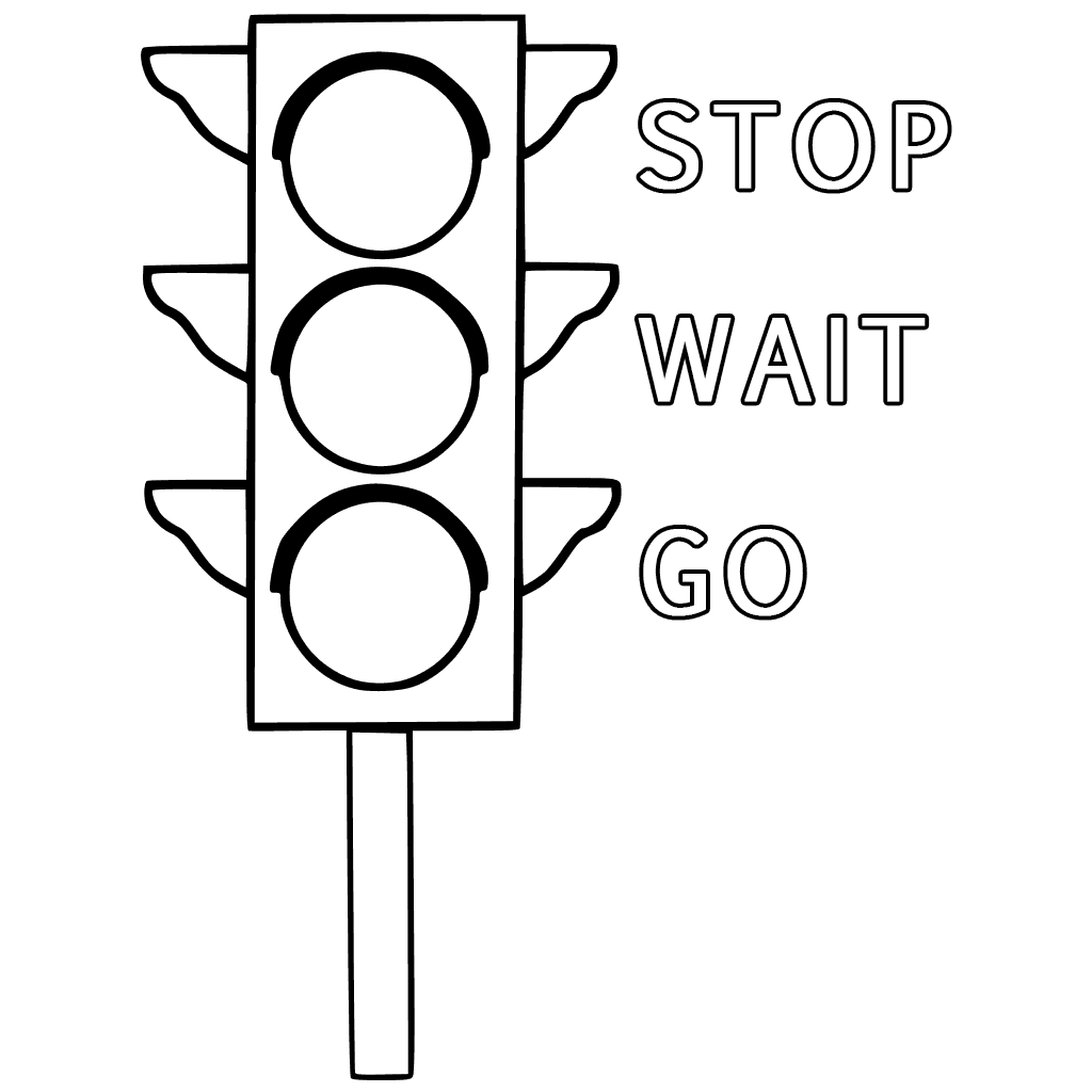1024x1024 Sign Traffic Light Coloring Page