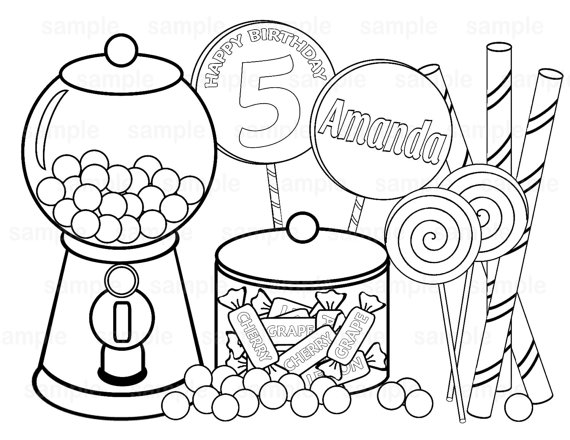 Candy Store Coloring Pages 570x440 Candy Store Coloring Pages