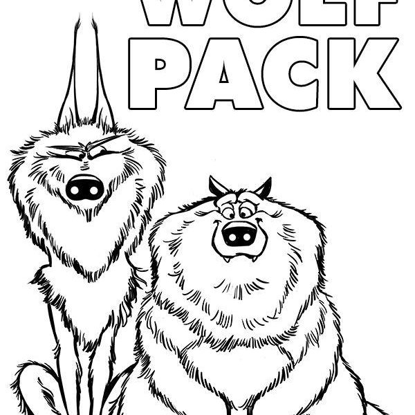600x600 Stork Coloring Pages The Wolf Pack From Movie Storks Coloring