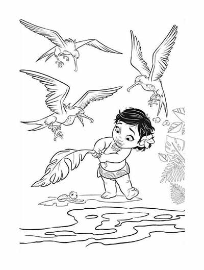 Baby Moana Coloring Pages 400x529 Baby Moana Coloring Pages