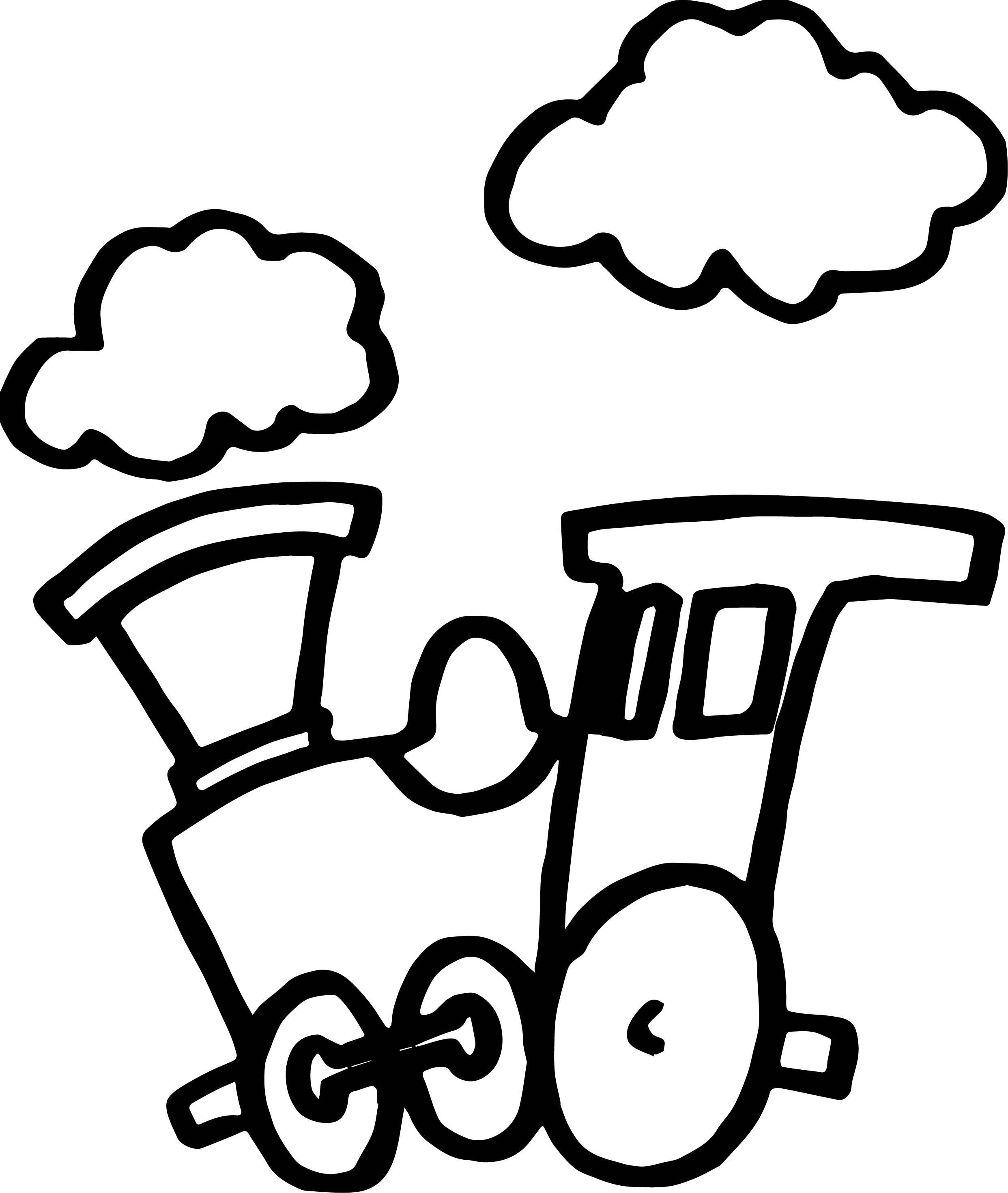 2485x2943 The Best Train Cloud Coloring Page Wecoloringpage Picture