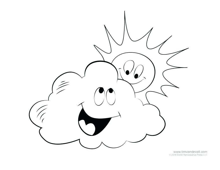 878x678 Cloud Coloring Page Clouds Coloring Page Coloring Weather Coloring