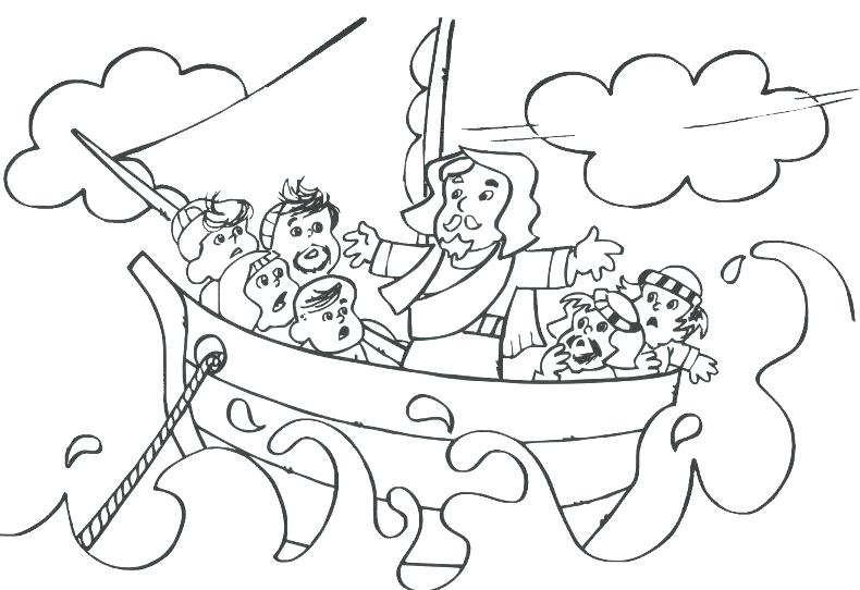 790x542 Jesus Calms The Storm Coloring Page Calms The Storm Coloring Page