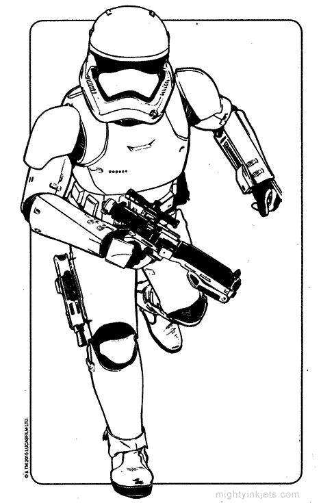 Coloring Stormtrooper Pages Trooper Printable Scout Wars Star Storm ...
