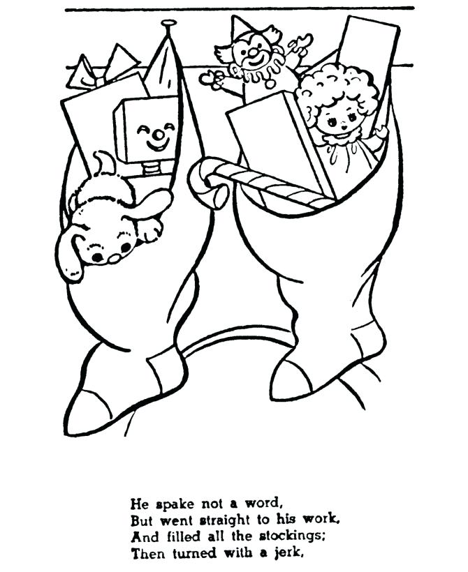 670x820 The Night Before Christmas Coloring Pages Story Coloring Pages