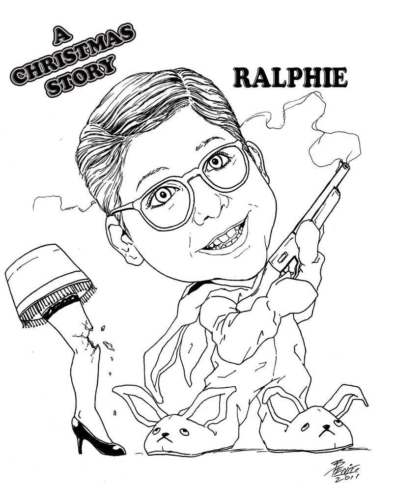 804x993 A Christmas Story Move Coloring Page And Pages