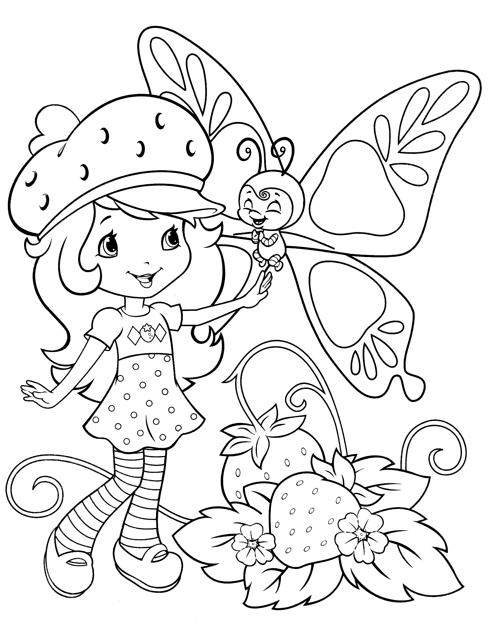 Strawberry Shortcake Coloring Pages 1700x2200 Strawberry Shortcake Coloring Pages