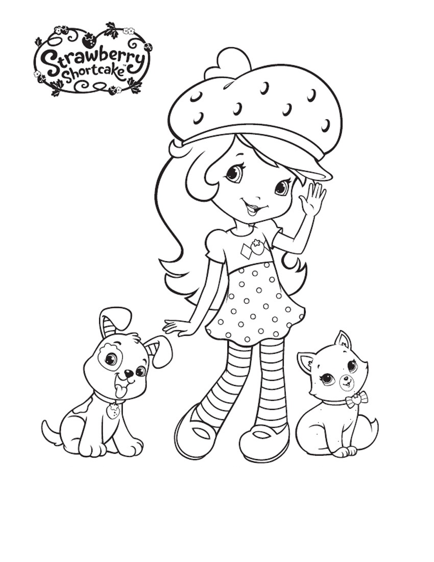 Free Printable Strawberry Shortcake Coloring Pages For Kids 850x1100 Free Printable Strawberry Shortcake Coloring Pages For Kids