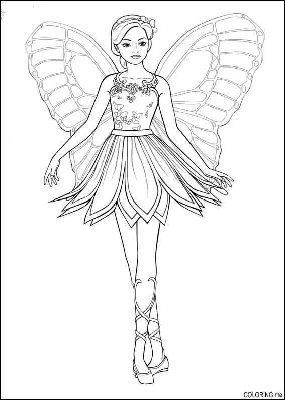 567x794 Coloring Page Barbie Magic Pegasus Fairy Pose