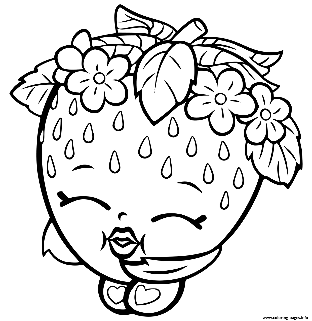 1240x1274 Shopkins Coloring Pages Strawberry Free