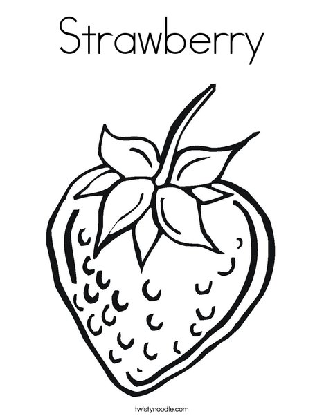 468x605 Strawberry Coloring Page