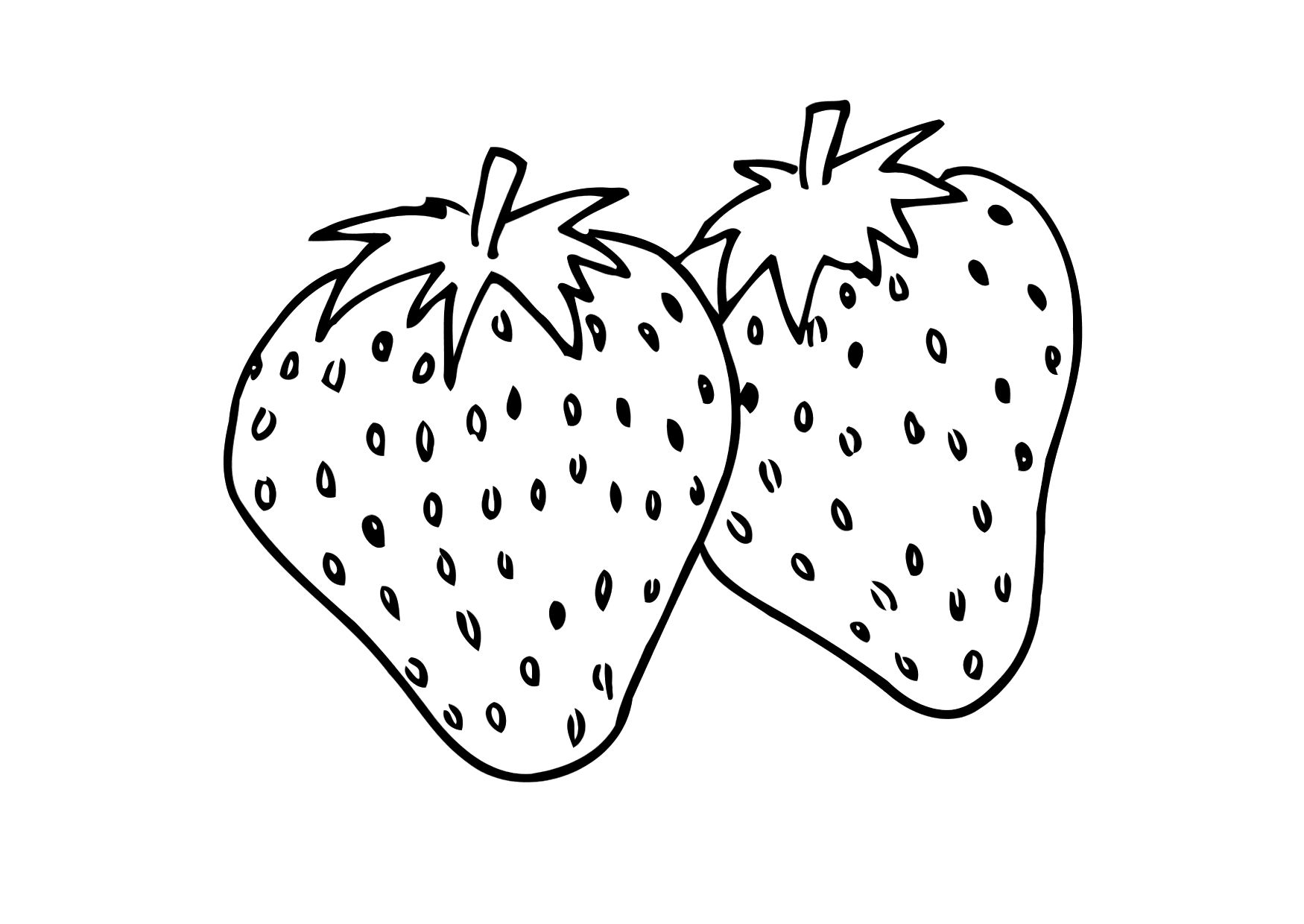 1750x1240 Strawberry Coloring Pages