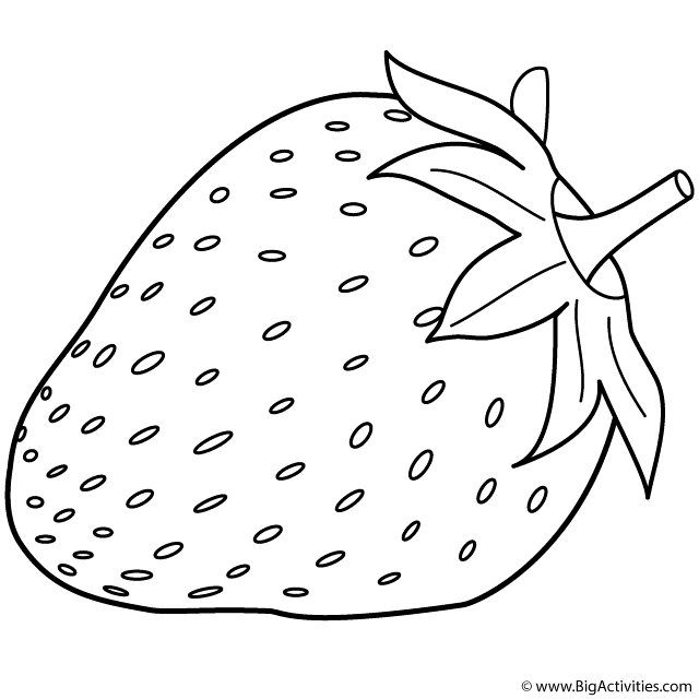 640x640 Strawberry Coloring Pages Fruits And Vegetables Coloring Pictures