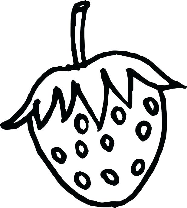 618x688 Coloring Page Strawberry Strawberry Coloring Picture One