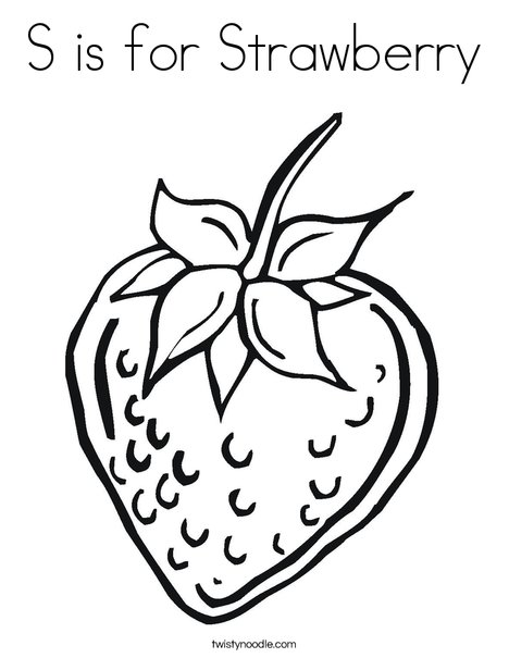 S Is For Strawberry Coloring Page 468x605 S Is For Strawberry Coloring Page