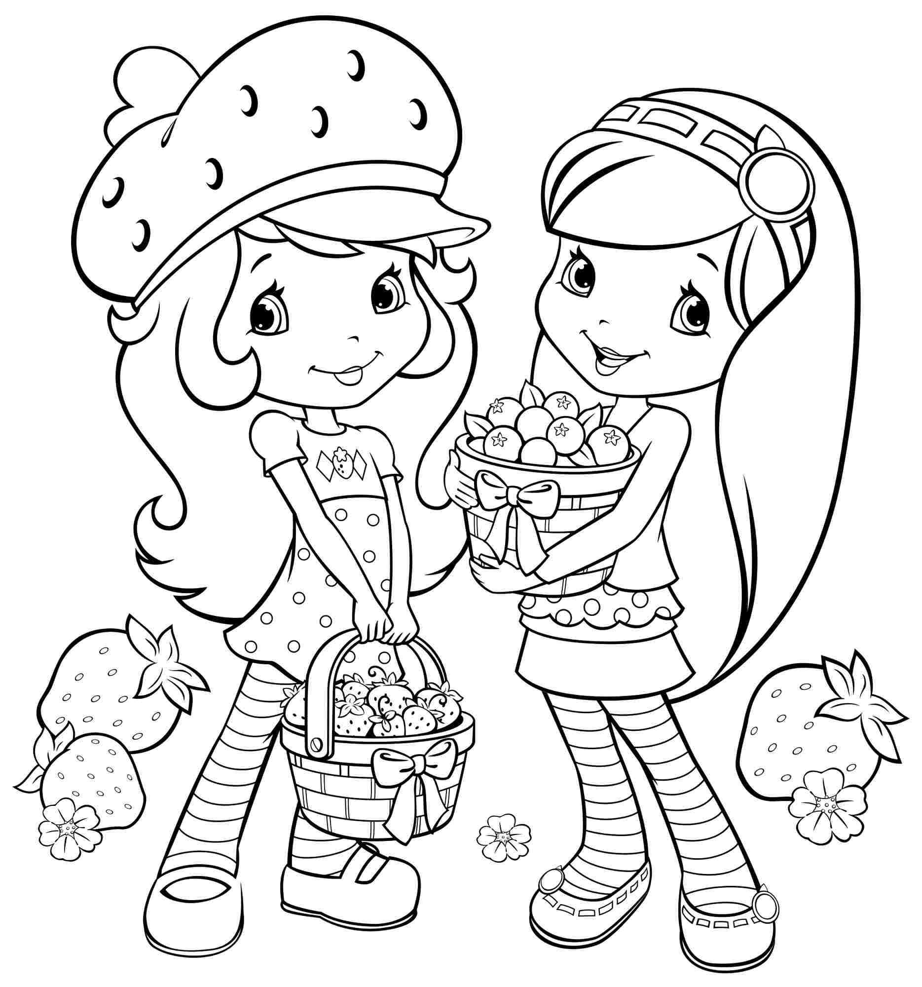Printable Coloring Pages Cartoon Strawberry Shortcake And Friends 1869x2000 Printable Coloring Pages Cartoon Strawberry Shortcake And Friends