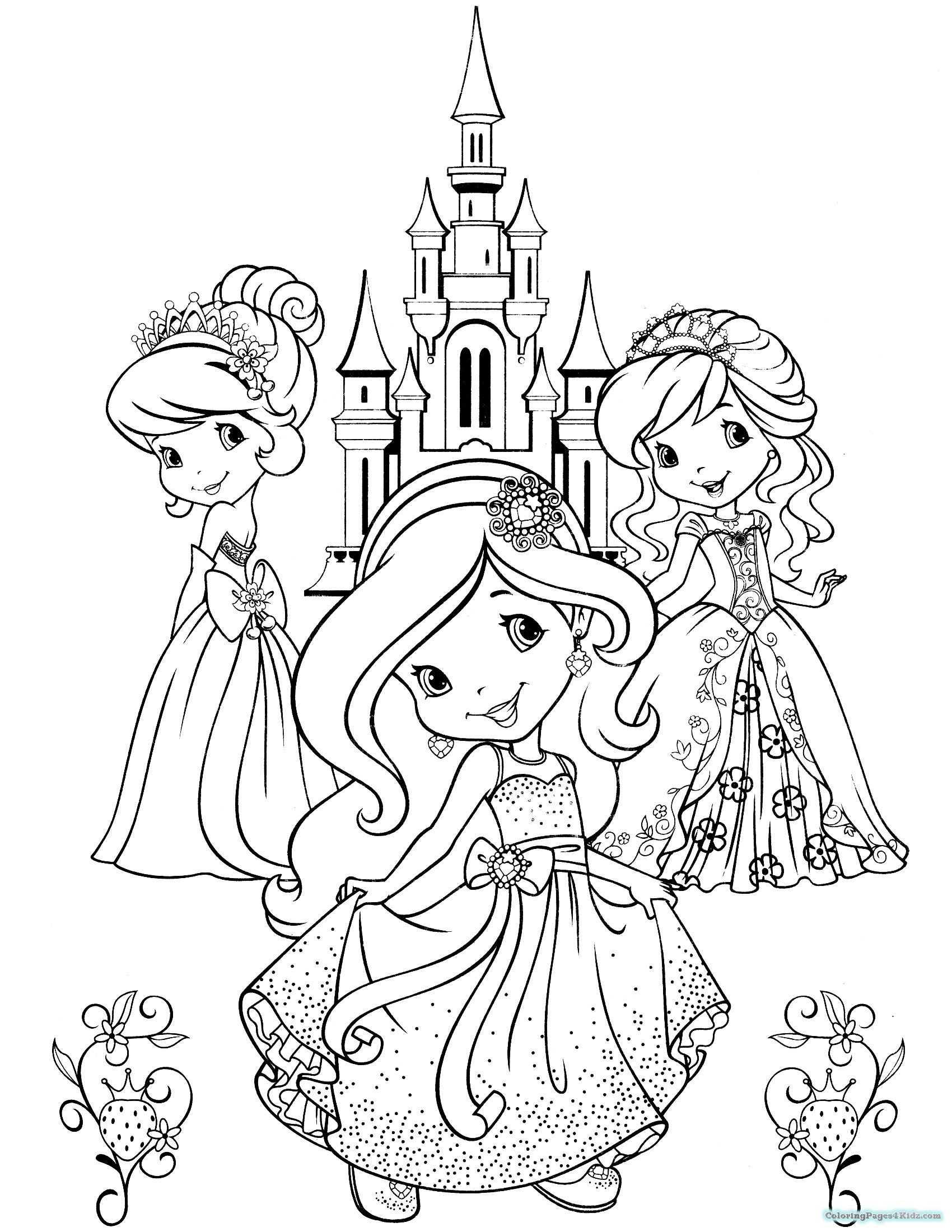 Strawberry Shortcake And All Friends Coloring Pages Coloring 1700x2200 Strawberry Shortcake And All Friends Coloring Pages Coloring