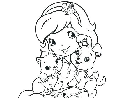Strawberry Shortcake And Friends Coloring Pages To Print 450x336 Strawberry Shortcake And Friends Coloring Pages To Print
