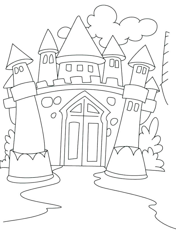 618x820 Princess Castle Coloring Page Strawberry Shortcake Birthday