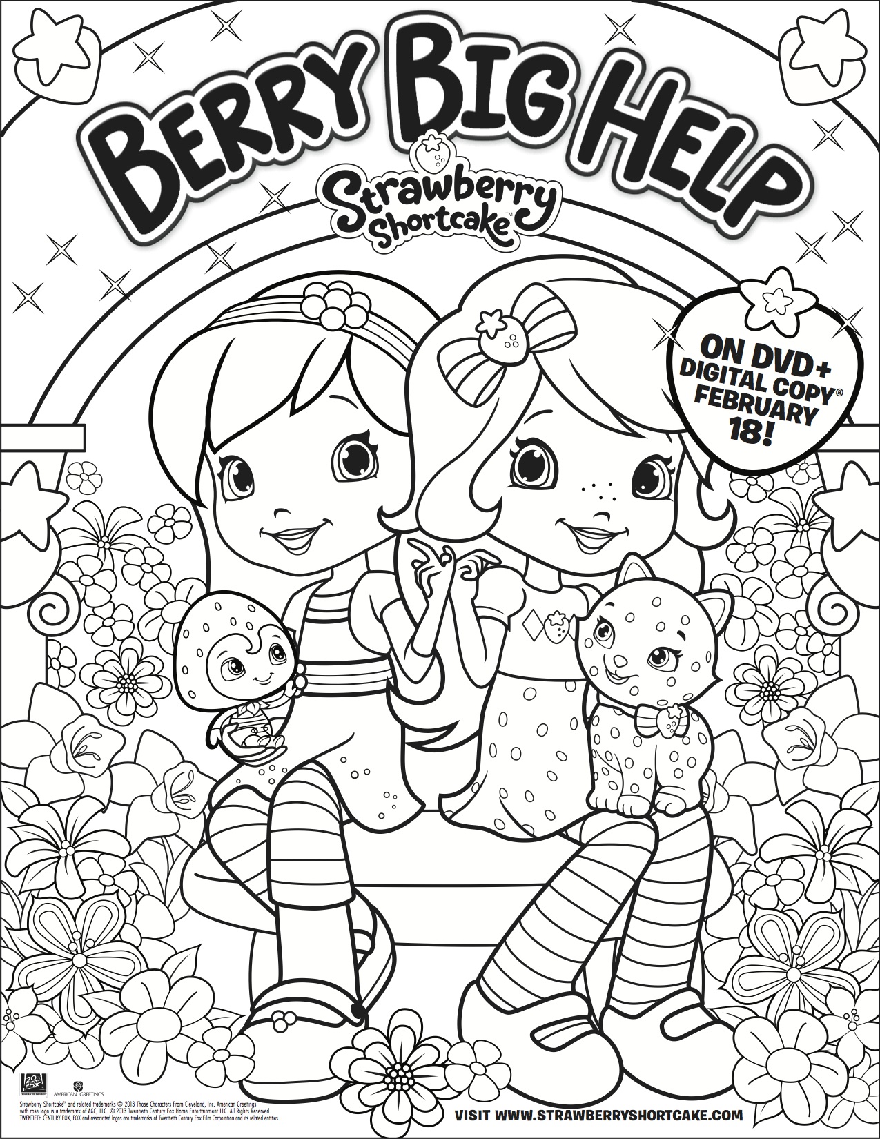 1275x1650 Strawberry Shortcake Printable Coloring Pages, Strawberry