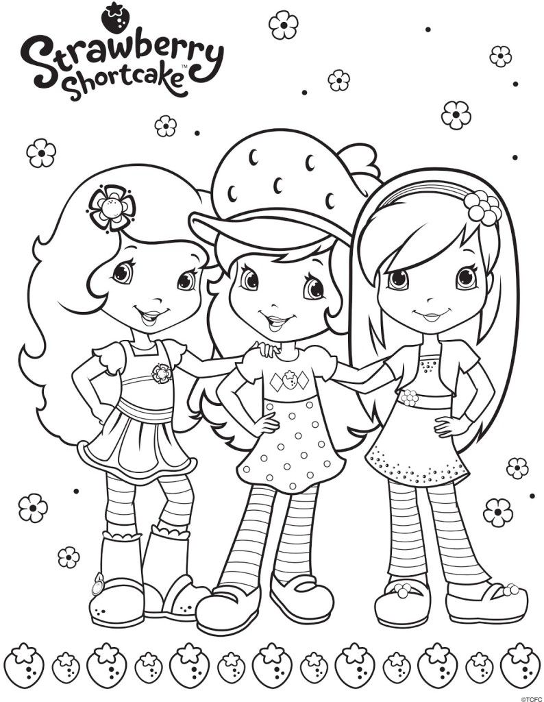 794x1024 Coloring Pages Strawberry Shortcake And Friends Coloring Pages