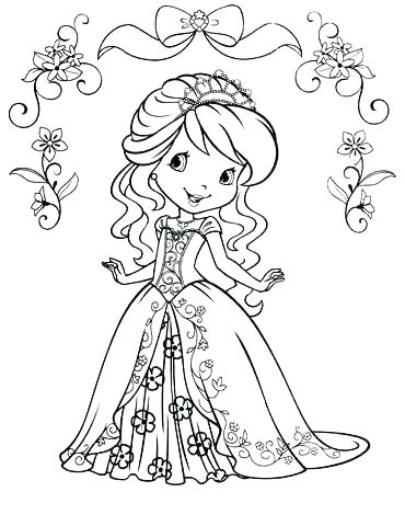 370x480 Strawberry Shortcake Birthday Coloring Pages