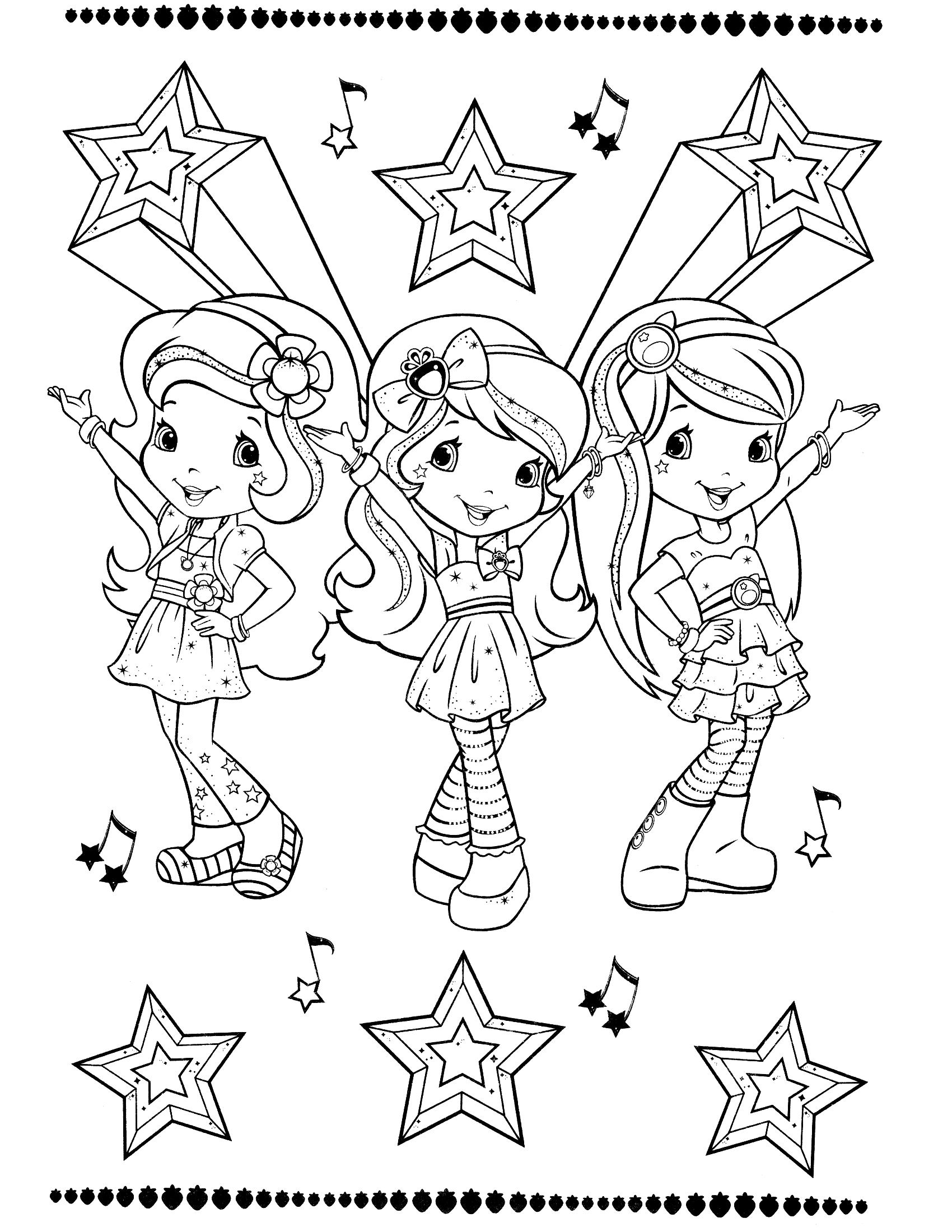 1700x2200 Strawberry Shortcake Coloring Page Art Coloring Pages