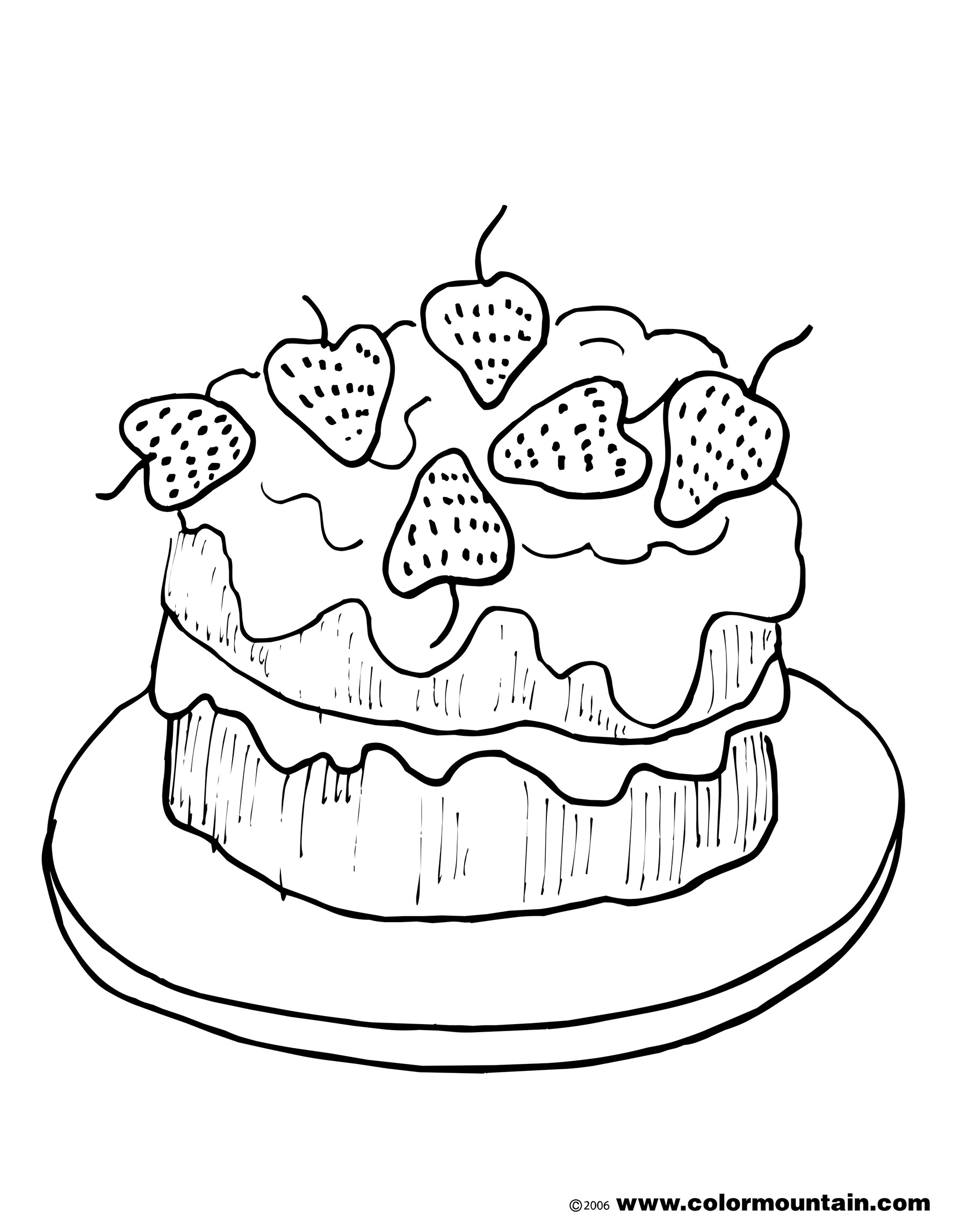 1800x2294 Lovely Design Ideas Cake Coloring Pages For Adults Birthday