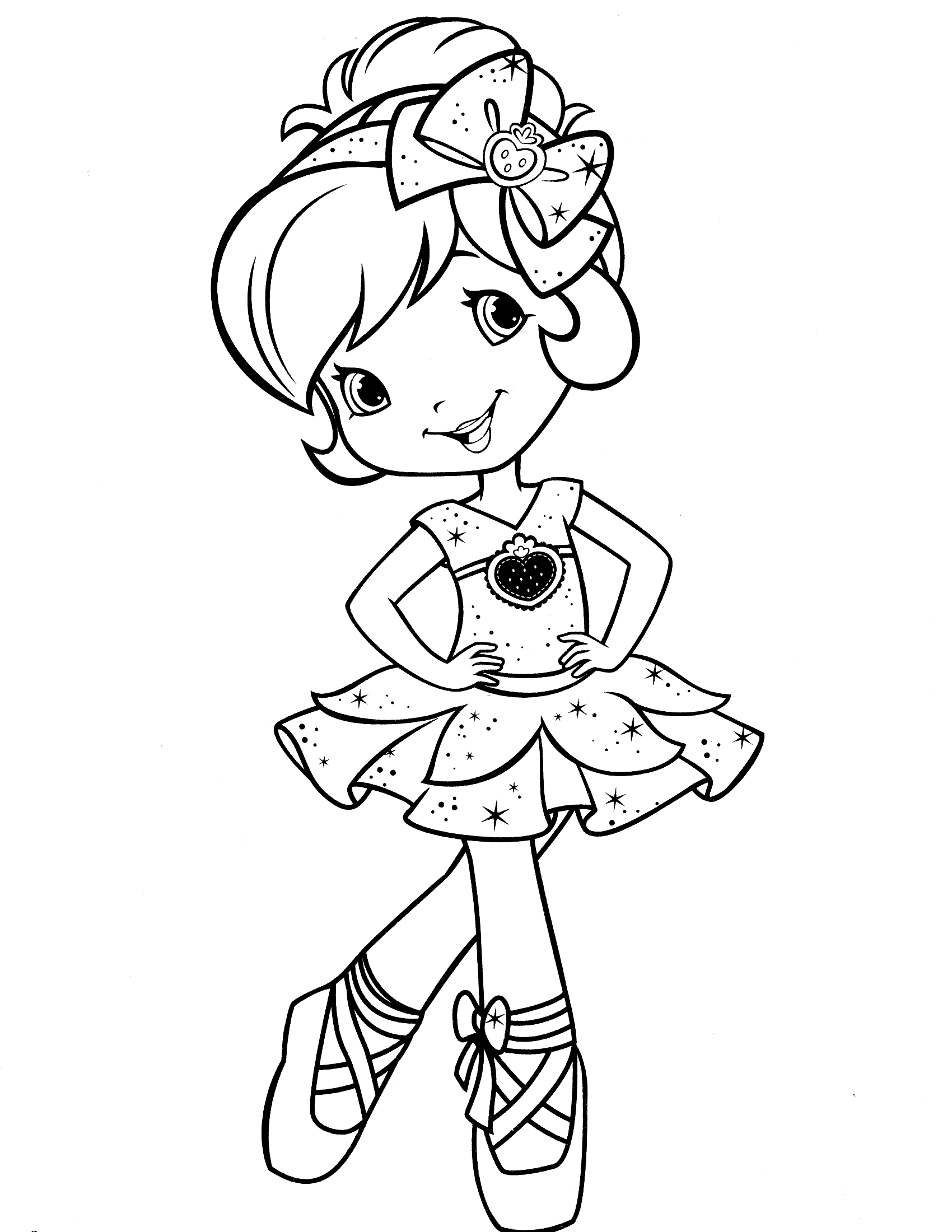 1700x2200 Strawberry Shortcake Coloring Page