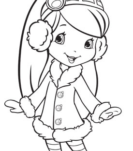 275x310 Strawberry Shortcake Coloring Pages For Christmas