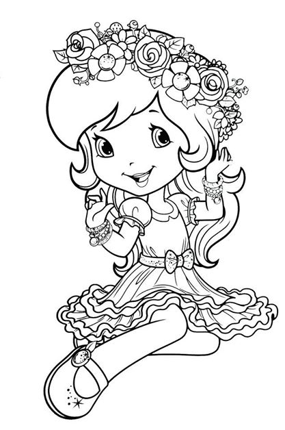 417x628 Dn. Strawberry Shortcake Coloring Page Coloring Pages Girls
