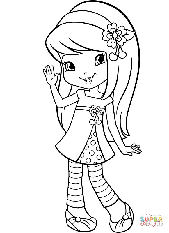 581x800 Strawberry Shortcake Cherry Jam For Coloring Pages