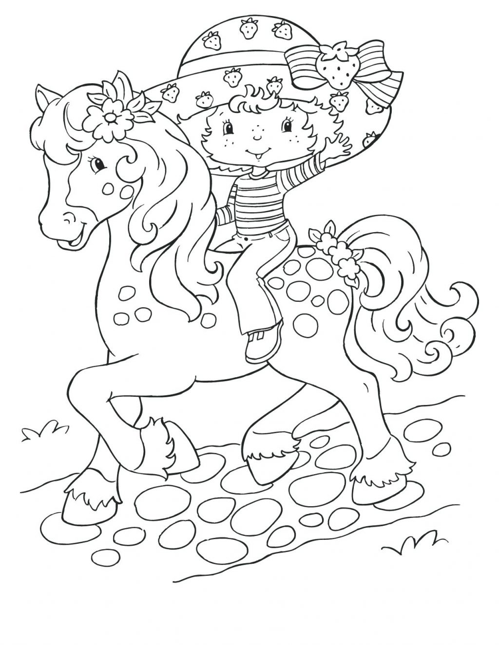 Coloring Pages ~ Strawberry Shortcake Coloring Pages Page On Horse 1024x1325 Coloring Pages ~ Strawberry Shortcake Coloring Pages Page On Horse