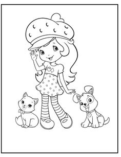 Strawberry Shortcake With Strawberry Basket Coloring Picture 236x305 Strawberry Shortcake With Strawberry Basket Coloring Picture