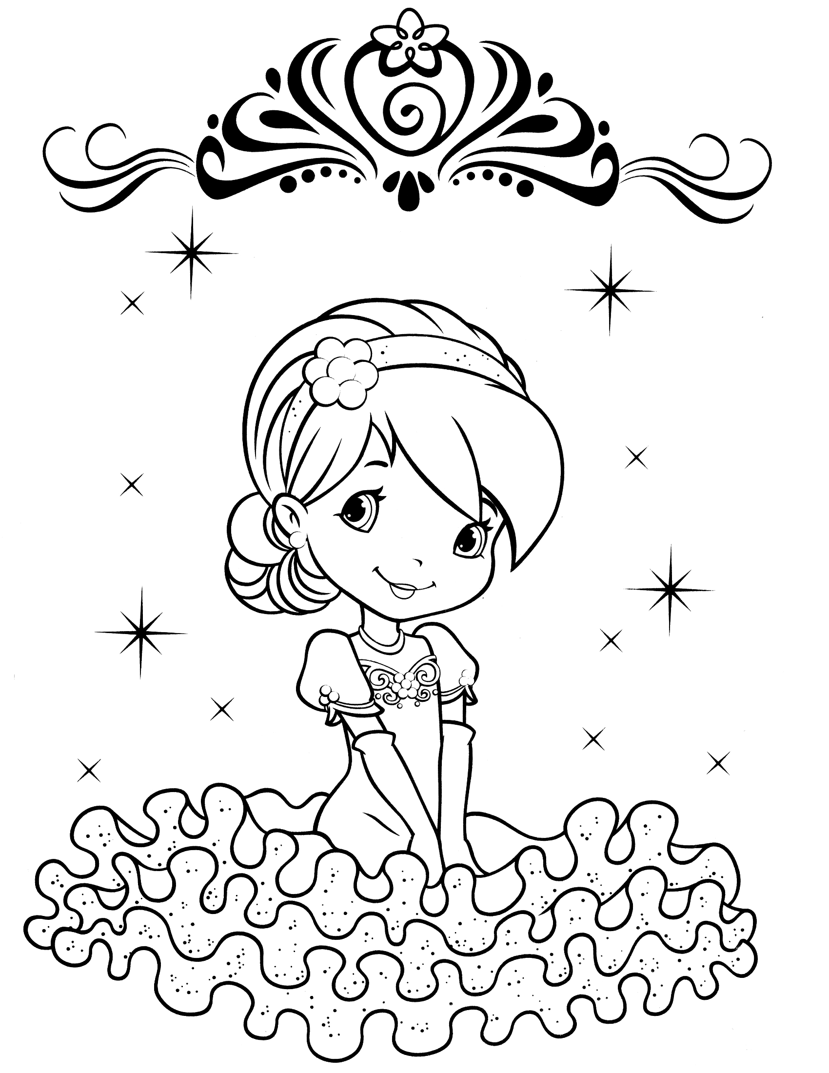 Strawberry Shortcake Coloring Page Coloring Books 1700x2200 Strawberry Shortcake Coloring Page Coloring Books