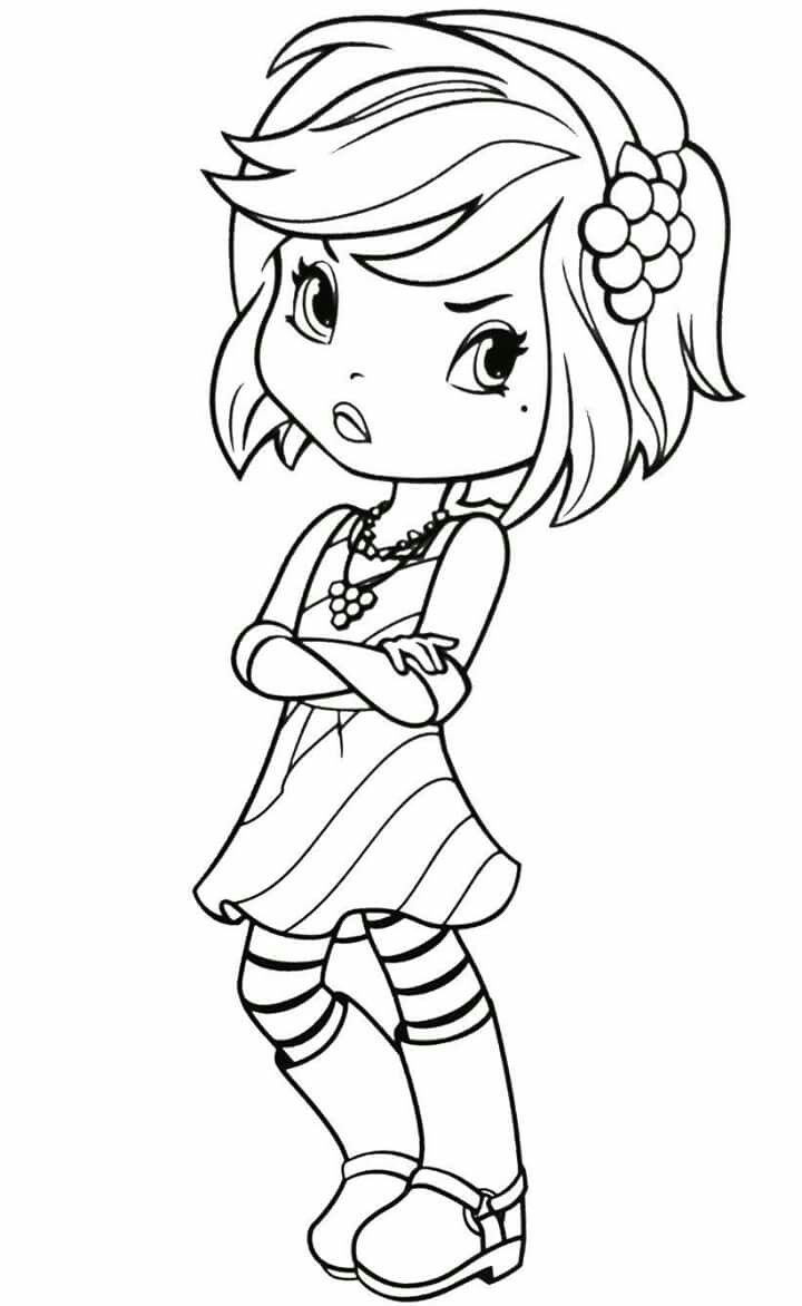 720x1172 Strawberry Shortcake Character Kolorowanki