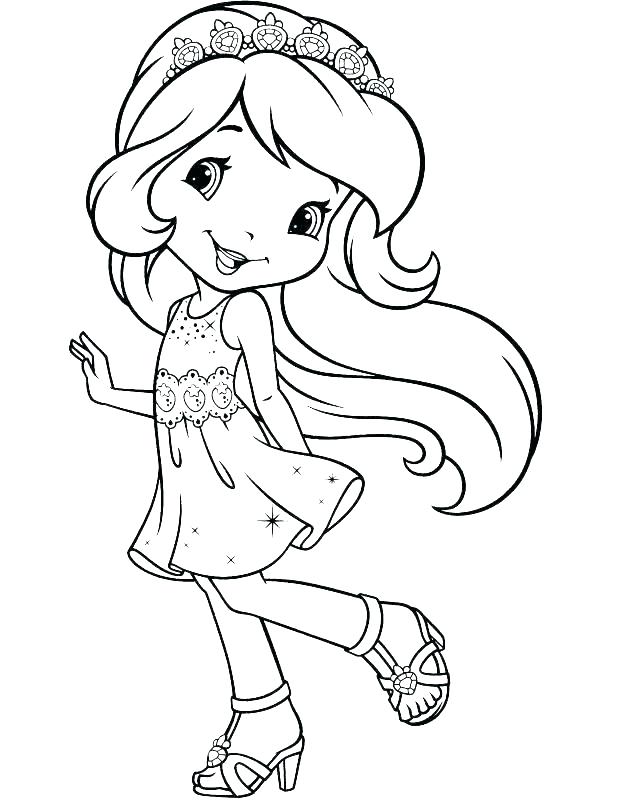618x800 Strawberry Coloring Page