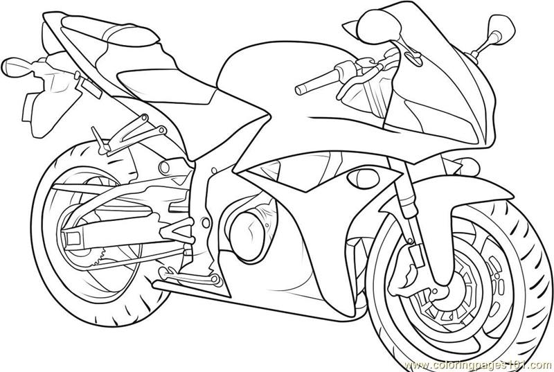 Motorbike Coloring Page 800x537 Motorbike Coloring Page