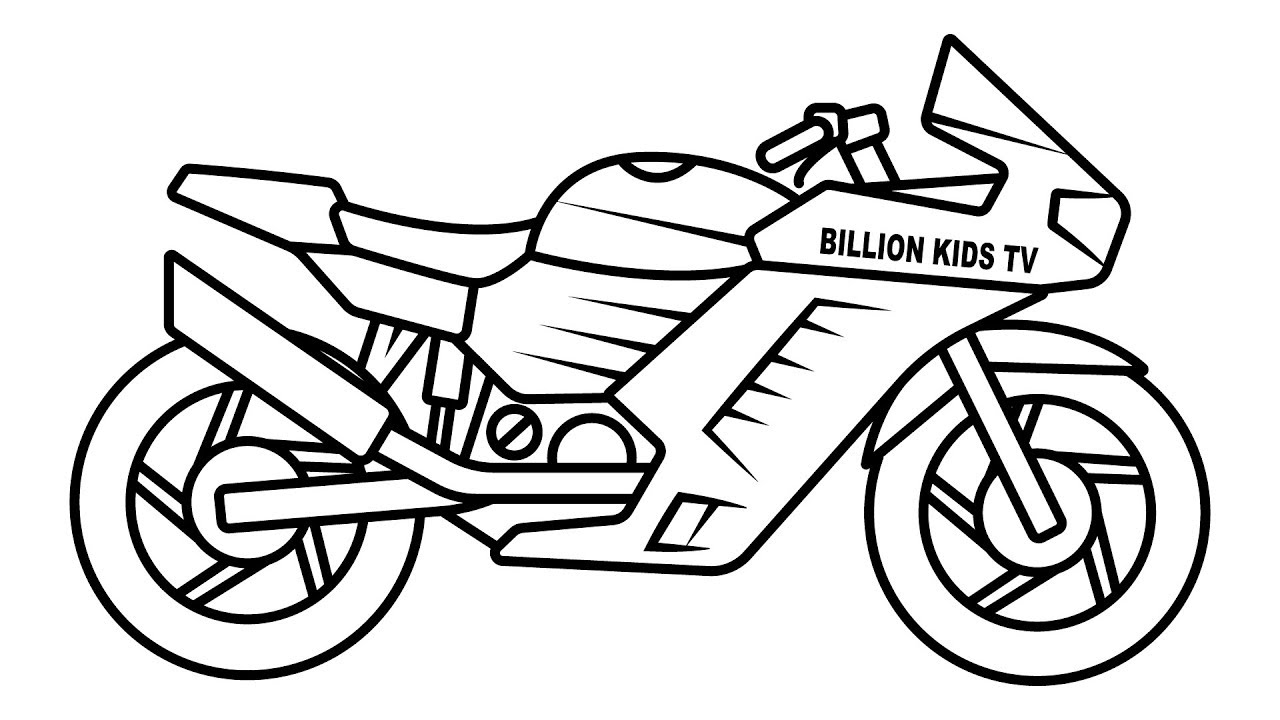 Sport Bike Coloring Pages, Colors With Motorcycle Video, Coloring 1280x720 Sport Bike Coloring Pages, Colors With Motorcycle Video, Coloring