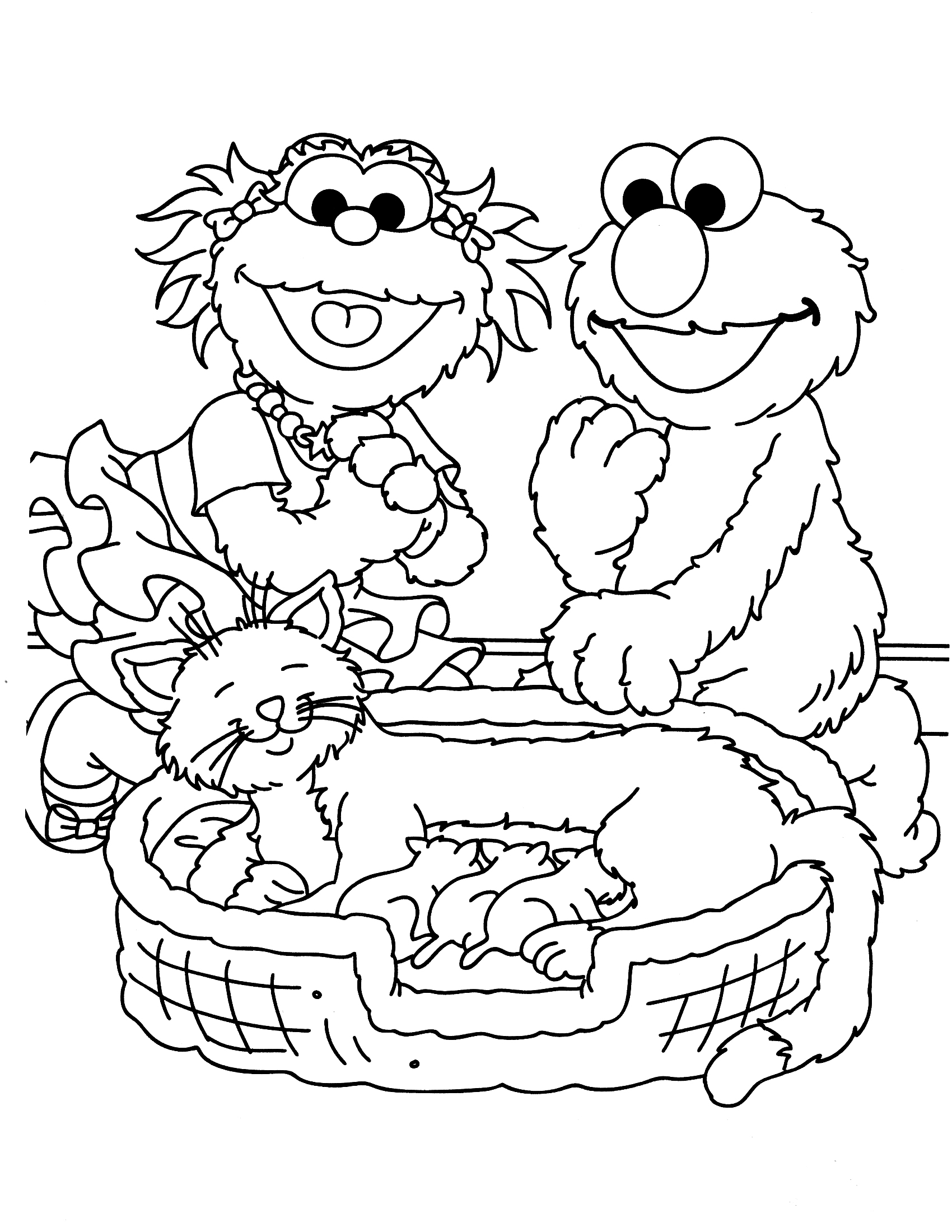1700x2200 Limited Sesame Street Coloring Pages To Print Printable 1st B Day