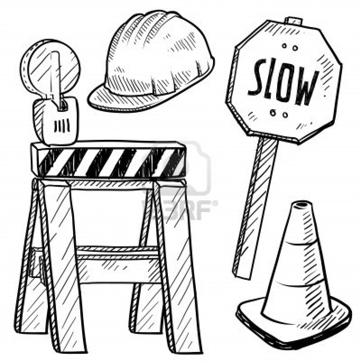 1200x1200 Safety Signs Coloring Pages