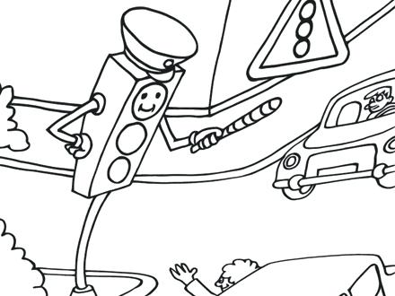 440x330 Traffic Lights Coloring Page Free Printable Traffic Lights