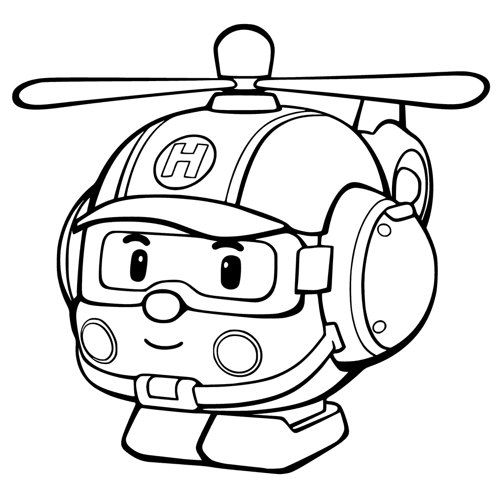 Robocar Poli Coloring Pages 1024x1024 Robocar Poli Coloring Pages