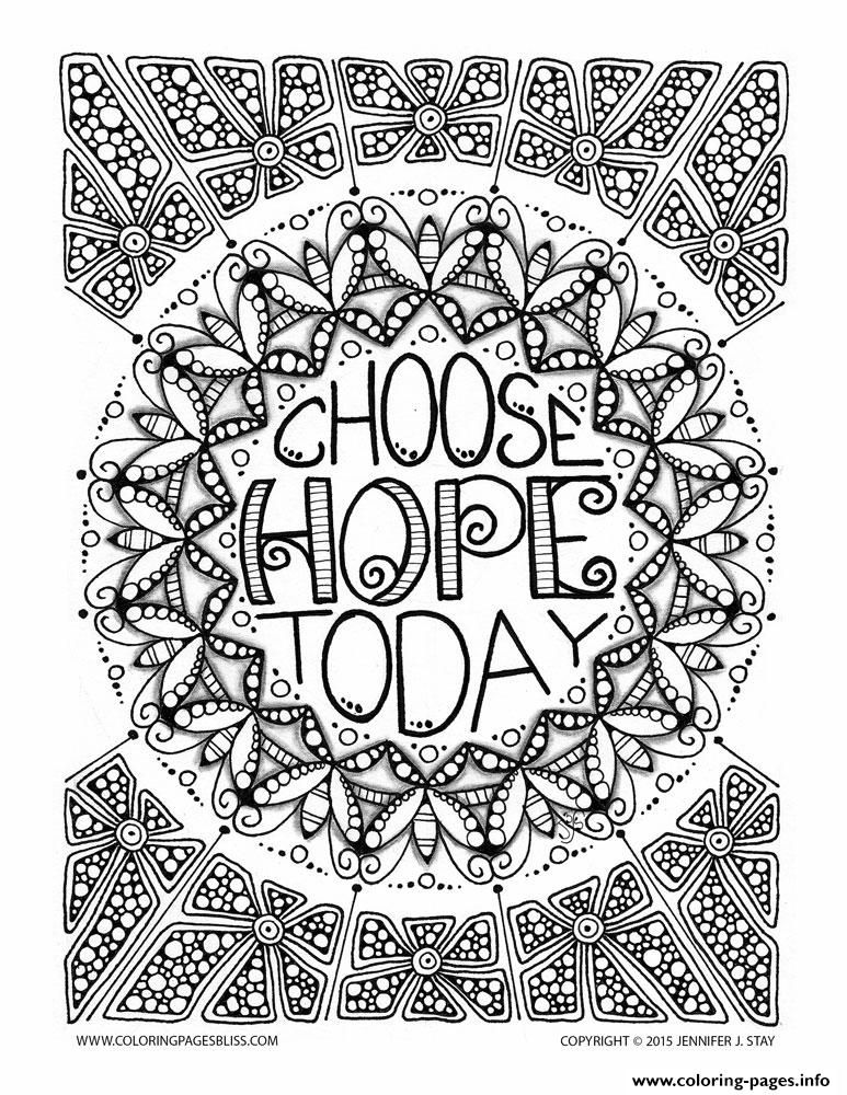 Print Adult Anti Stress Jennifer Choose Hope Today Coloring Pages 773x1000 Print Adult Anti Stress Jennifer Choose Hope Today Coloring Pages