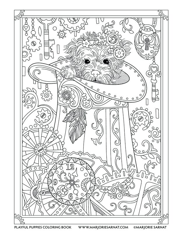 618x800 Stress Relief Coloring Pages And Steampunk Pup Playful Puppies