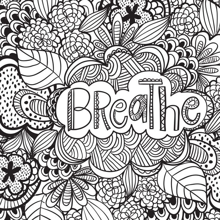 736x737 Stress Relief Coloring Pages Breathe Free