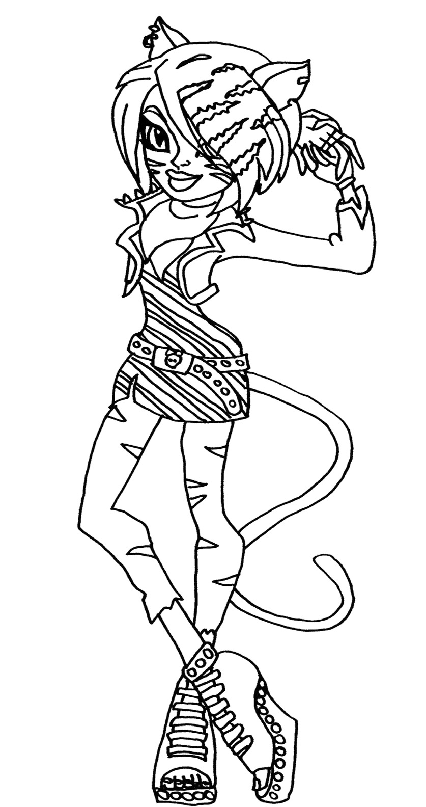 Monster High Toralei Coloring Pages 837x1584 Monster High Toralei Coloring Pages