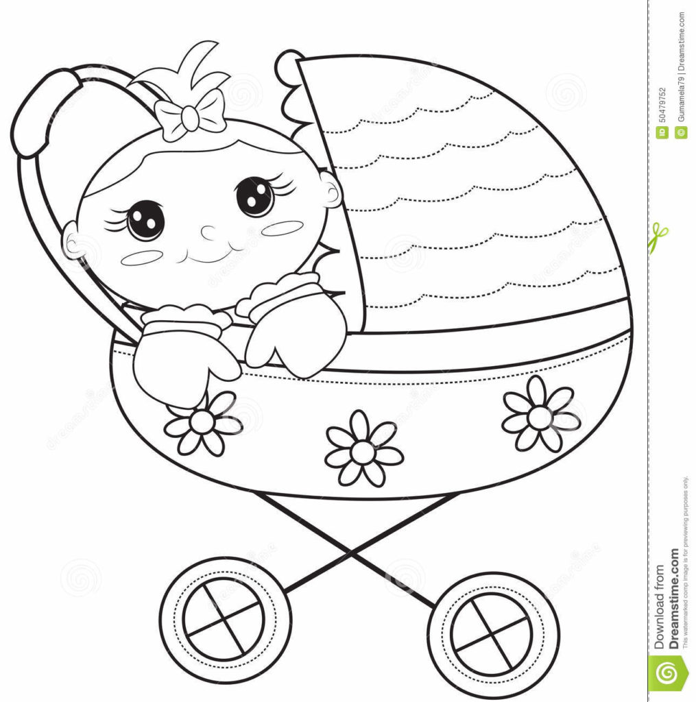 1015x1024 Baby Stroller Coloring Page Stock Illustration Image 50479752