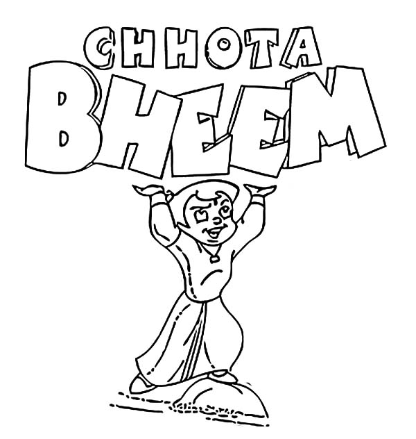 Chota Bheem Strong Boy Coloring Pages 600x632 Chota Bheem Strong Boy Coloring Pages